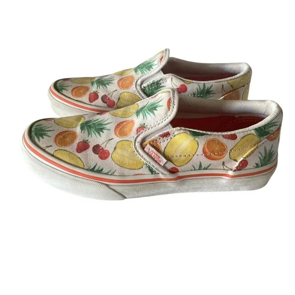 Vans Shoes Youth Size 3 Old Skool Slip On  Fruit Design